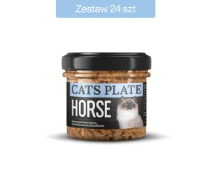 Zestaw 24 słoików - Cats Plate Horse 100g