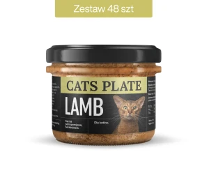 Zestaw 48 słoików - Cats Plate Lamb 180g