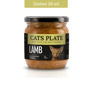 Zestaw 24 słoików Cats Plate Lamb 360g