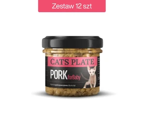 Zestaw 12 słoików - Cats Plate for Baby Pork 100g
