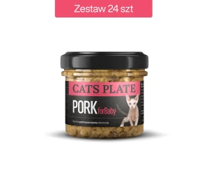 Zestaw 24 słoików - Cats Plate for Baby Pork 100g