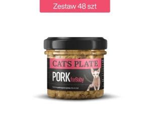 Zestaw 48 słoików - Cats Plate for Baby Pork 100g