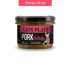 Zestaw 24 słoików - Cats Plate for Baby Pork 180g