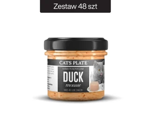 Zestaw 48 słoików - Cats Plate Duck Mousse 100g