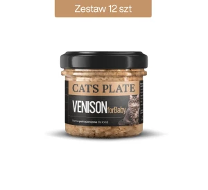 Zestaw 12 słoików - Cats Plate for Baby Venison 100g