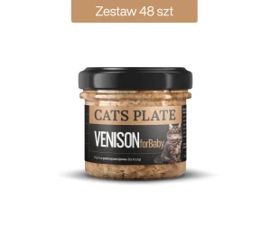 Zestaw 48 słoików - Cats Plate for Baby Venison 100g