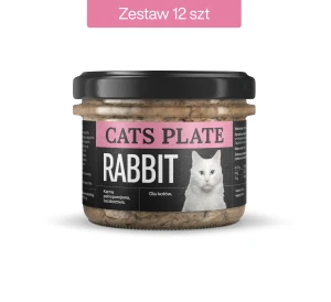 Zestaw 12 słoików Cats Plate Rabbit 180g - oszczędzasz 12 PLN