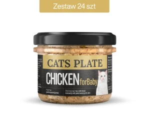 Zestaw 24 słoików - Cats Plate for Baby Chicken 180g