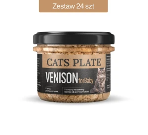 Zestaw 24 słoików - Cats Plate for Baby Venison 180g