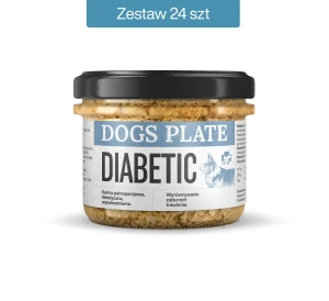 Zestaw 24 słoików - Dogs Plate Vet Diabetic 180g