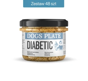 Zestaw 48 słoików - Dogs Plate Vet Diabetic 180g