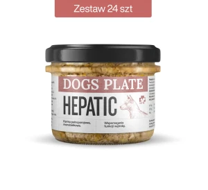Zestaw 24 słoików - Dogs Plate Vet Hepatic 180g