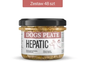Zestaw 48 słoików - Dogs Plate Vet Hepatic 180g