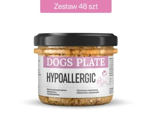 Zestaw 48 słoików - Dogs Plate Vet Hypoallergic 180g