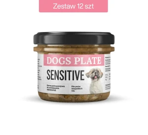Zestaw 12 słoików - Dogs Plate Sensitive 180g - oszczędzasz 12 PLN