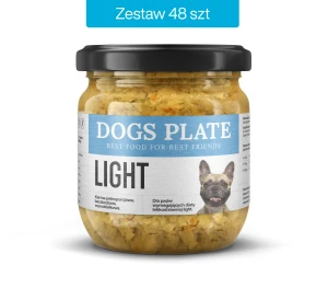 Zestaw 48 słoików - Dogs Plate Light 360g