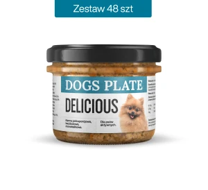 Zestaw 48 słoików - Dogs Plate Delicious  180g 