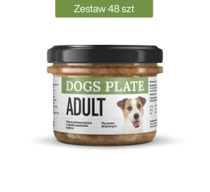 Zestaw 48 słoików - Dogs Plate Adult 180g