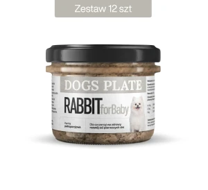 Zestaw 12 słoików - Dogs Plate for Baby Rabbit 180g