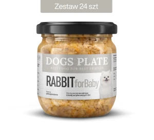 Zestaw 24 słoików - Dogs Plate for Baby Rabbit 360g