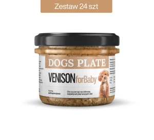  Zestaw 24 słoików - Dogs Plate for Baby Venison 180g