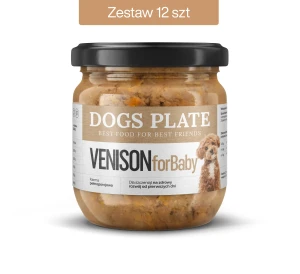 Zestaw 12 słoików - Dogs Plate for Baby Venison 360g