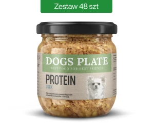 Zestaw 48 słoików - Dogs Plate Protein z mięsem z kaczki 360g - oszczędzasz 209 PLN
