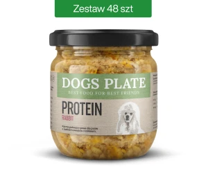 Zestaw 48 słoików - Dogs Plate Protein z mięsem z królika 360g - oszczędzasz 209 PLN