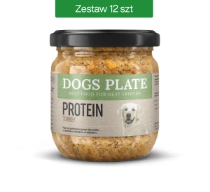 Zestaw 12 słoików - Dogs Plate Protein z mięsa indyka 360g - oszczędzasz 18 PLN