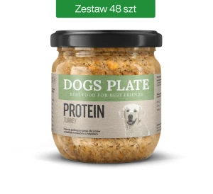 Zestaw 48 słoików - Dogs Plate Protein z mięsa indyka 360g - oszczędzasz 209 PLN