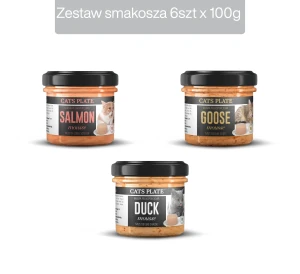 Zestaw smakosza - 6 słoików Cats Plate Mousse 100g