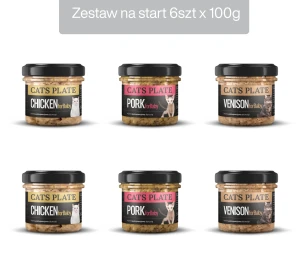 Zestaw 6 słoików na start dla kociąt - Cats Plate for Baby 100g