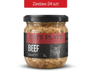  Zestaw 24 słoików - Cats Plate Beef 360g - oszczędzasz 74 PLN