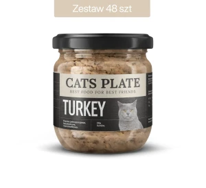 Zestaw 48 słoików Cats Plate Turkey 360g - oszczędzasz 206 PLN