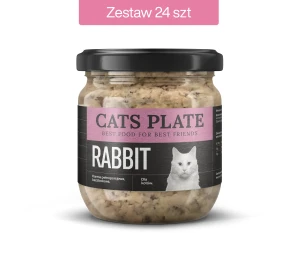 Zestaw 24 słoików Cats Plate Rabbit 360g - oszczędzasz 74 PLN