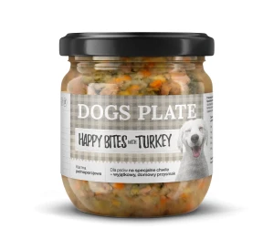 Dogs Plate Happy Bites z indykiem 380g - Outlet