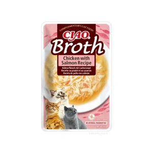 INABA Ciao Broth Bulion o Smaku Kurczaka i Łososia dla Kotów 40g