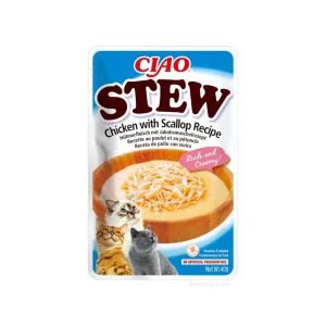 INABA Ciao Stew Potrawka w Sosie o Smaku Kurczaka i Przegrzebków 40g