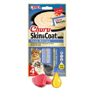 INABA Churu Skin Coat Tuna - tuńczyk - przysmaki dla kotów 4x14g