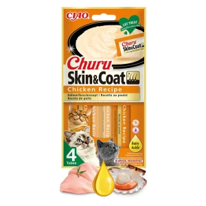 INABA Churu Skin Coat Chicken - Kurczak - Przysmaki dla Kotów 4x14g