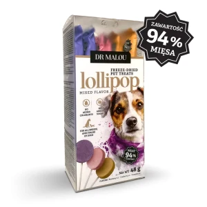 Dr Malou Liofilizowane lizaki mięsne dla psów – mix smaków 48g