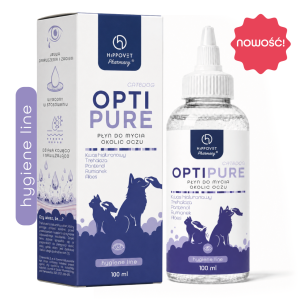 Hippovet Pharmacy – OptiPure – płyn do higieny okolic oczu dla psów i kotów 100 ml