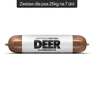Dogs Plate Daily Meal Deer 9x800g - Zestaw dla psa 25kg na 7 dni - oszczędzasz 51,30 PLN