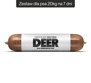 Dogs Plate Daily Meal Deer 7x800g - Zestaw dla psa 20kg na 7 dni  - oszczędzasz 39,90 PLN