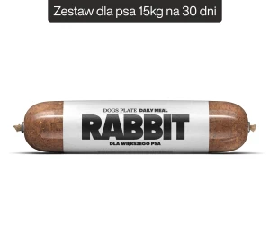  Dogs Plate Daily Meal Rabbit 22x800g - Zestaw dla psa 15kg na 30 dni - oszczędzasz 181,50 PLN