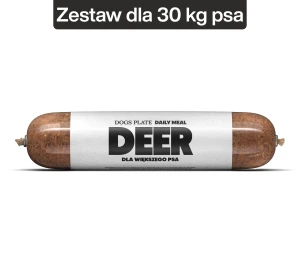 Dogs Plate Daily Meal Deer 43x800g - Zestaw dla psa 30kg na 30 dni - oszczędzasz 367,70 PLN