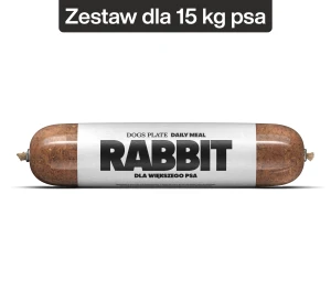 Dogs Plate Daily Meal Rabbit 5x800g - Zestaw dla psa 15kg na 7 dni - oszczędzasz 28 PLN