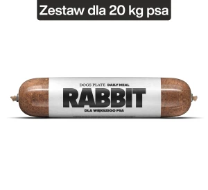 Dogs Plate Daily Meal Rabbit 27x800g - Zestaw dla psa 20kg na 30 dni - oszczędzasz 222,80 PLN