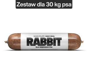 Dogs Plate Daily Meal Rabbit 9x800g - Zestaw dla psa 30kg na 7 dni - oszczędzasz 49,50 PLN