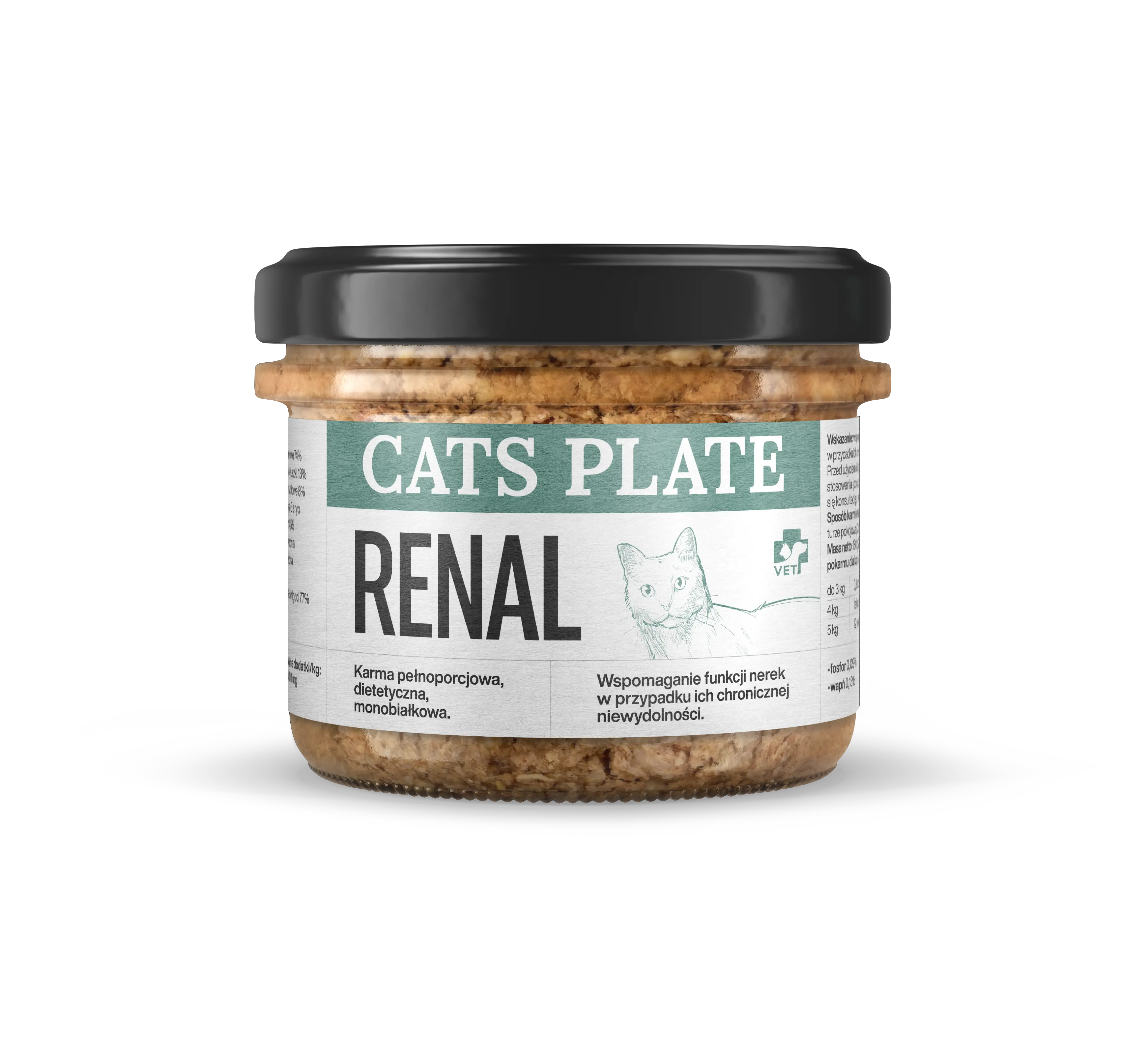 Cats Plate Vet Renal wołowina 180g